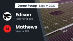 Recap: Edison  vs. Mathews  2022
