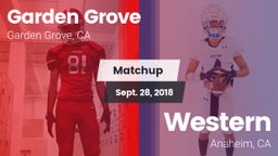 Matchup: Garden Grove High vs. Western  2018