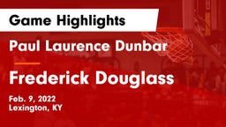 Paul Laurence Dunbar  vs Frederick Douglass Game Highlights - Feb. 9, 2022