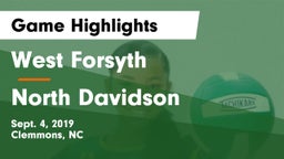 West Forsyth  vs North Davidson  Game Highlights - Sept. 4, 2019