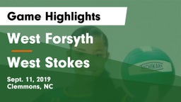 West Forsyth  vs West Stokes  Game Highlights - Sept. 11, 2019