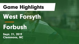 West Forsyth  vs Forbush Game Highlights - Sept. 21, 2019