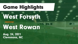 West Forsyth  vs West Rowan  Game Highlights - Aug. 24, 2021