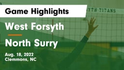 West Forsyth  vs North Surry  Game Highlights - Aug. 18, 2022