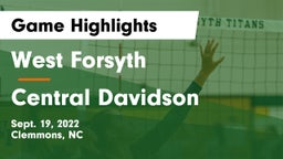 West Forsyth  vs Central Davidson  Game Highlights - Sept. 19, 2022
