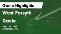 West Forsyth  vs Davie  Game Highlights - Sept. 12, 2023