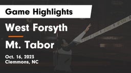 West Forsyth  vs Mt. Tabor  Game Highlights - Oct. 16, 2023