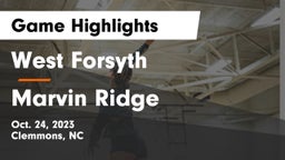 West Forsyth  vs Marvin Ridge  Game Highlights - Oct. 24, 2023