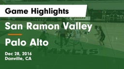 San Ramon Valley  vs Palo Alto  Game Highlights - Dec 28, 2016