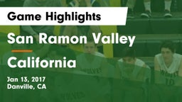 San Ramon Valley  vs California  Game Highlights - Jan 13, 2017