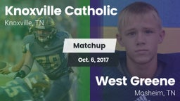 Matchup: Knoxville Catholic vs. West Greene  2017