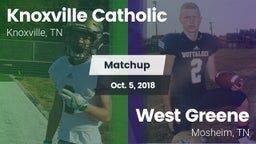Matchup: Knoxville Catholic vs. West Greene  2018