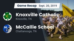 Recap: Knoxville Catholic  vs. McCallie School 2019
