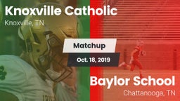 Matchup: Knoxville Catholic vs. Baylor School 2019
