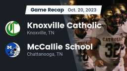 Recap: Knoxville Catholic  vs. McCallie School 2023