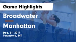 Broadwater  vs Manhattan  Game Highlights - Dec. 21, 2017
