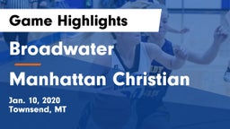 Broadwater  vs Manhattan Christian  Game Highlights - Jan. 10, 2020