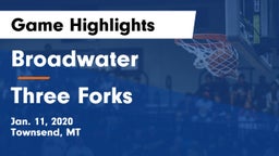 Broadwater  vs Three Forks  Game Highlights - Jan. 11, 2020