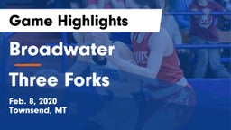 Broadwater  vs Three Forks Game Highlights - Feb. 8, 2020