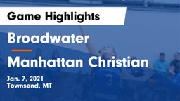 Broadwater  vs Manhattan Christian  Game Highlights - Jan. 7, 2021