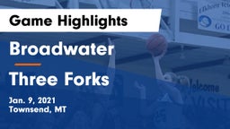 Broadwater  vs Three Forks  Game Highlights - Jan. 9, 2021