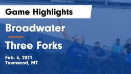 Broadwater  vs Three Forks  Game Highlights - Feb. 6, 2021