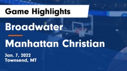 Broadwater  vs Manhattan Christian  Game Highlights - Jan. 7, 2022