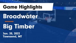 Broadwater  vs Big Timber Game Highlights - Jan. 20, 2022