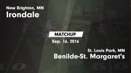 Matchup: Irondale  vs. Benilde-St. Margaret's  2016