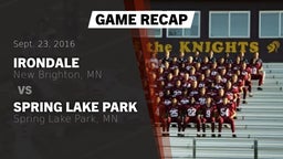 Recap: Irondale  vs. Spring Lake Park  2016