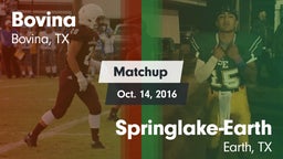 Matchup: Bovina  vs. Springlake-Earth  2016