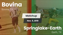 Matchup: Bovina  vs. Springlake-Earth  2018