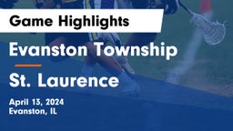 Evanston Township  vs St. Laurence  Game Highlights - April 13, 2024