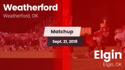 Matchup: Weatherford High vs. Elgin  2018