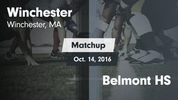 Matchup: Winchester High vs. Belmont HS 2016