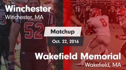 Matchup: Winchester High vs. Wakefield Memorial  2016