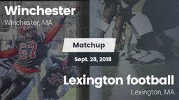 Matchup: Winchester High vs. Lexington football  2018