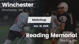 Matchup: Winchester High vs. Reading Memorial  2019