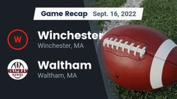 Recap: Winchester  vs. Waltham  2022