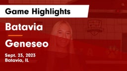 Batavia  vs Geneseo  Game Highlights - Sept. 23, 2023