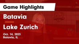 Batavia  vs Lake Zurich Game Highlights - Oct. 14, 2023