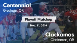 Matchup: Centennial High, OR vs. Clackamas  2016