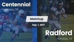 Matchup: Centennial High, OR vs. Radford  2017