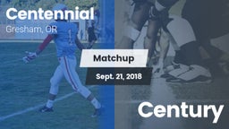 Matchup: Centennial High, OR vs. Century 2018