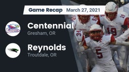 Recap: Centennial  vs. Reynolds  2021