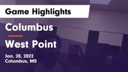 Columbus  vs West Point  Game Highlights - Jan. 28, 2022