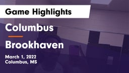 Columbus  vs Brookhaven  Game Highlights - March 1, 2022