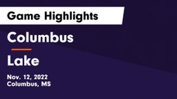 Columbus  vs Lake  Game Highlights - Nov. 12, 2022