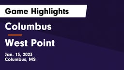 Columbus  vs West Point  Game Highlights - Jan. 13, 2023