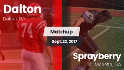 Matchup: Dalton  vs. Sprayberry  2017